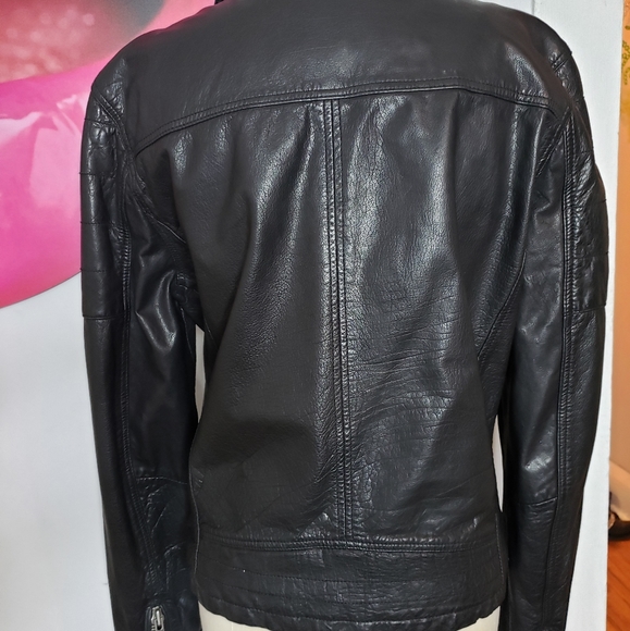 Men's black leather jacket - Picture 2 of 4